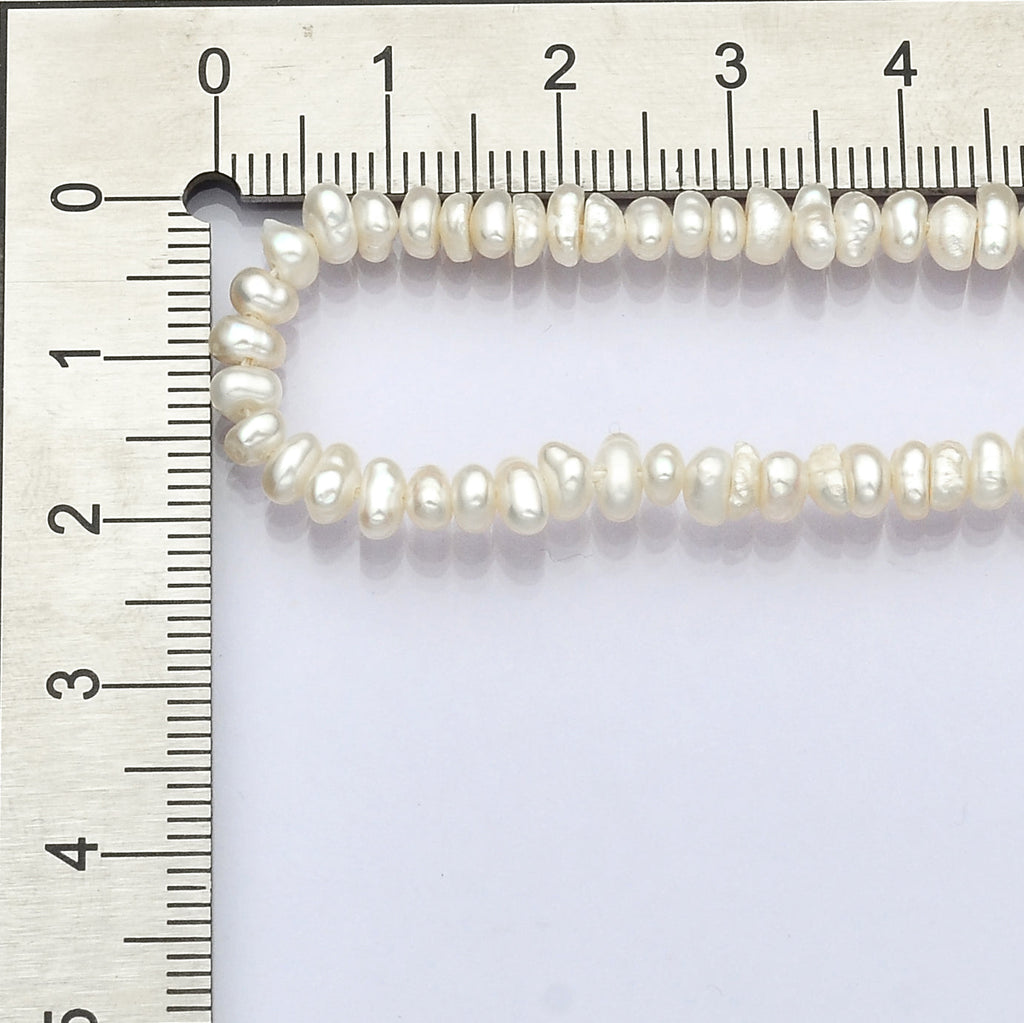 18 Inch Half 4.5mm Seed Pearl, Half Textured Heart Chain Layering Necklace | WA-1244 Clearance Pricing
