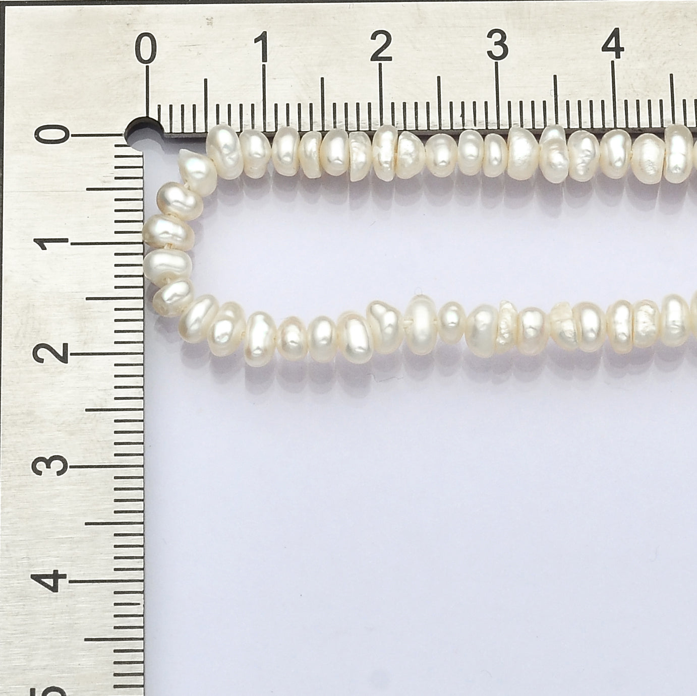 18 Inch Half 4.5mm Seed Pearl, Half Textured Heart Chain Layering Necklace | WA-1244 Clearance Pricing