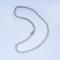 White Gold plated 3.5mm Clear CZ Tennis Chain 17 Inch Necklace | WA-3021