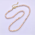 Dainty Pearl Necklace - Blush Peach Pink Bridal Wedding Jewelry - Bridesmaid Jewelry - Fresh Water Pearl Jewelry | WA-669 Clearance Pricing