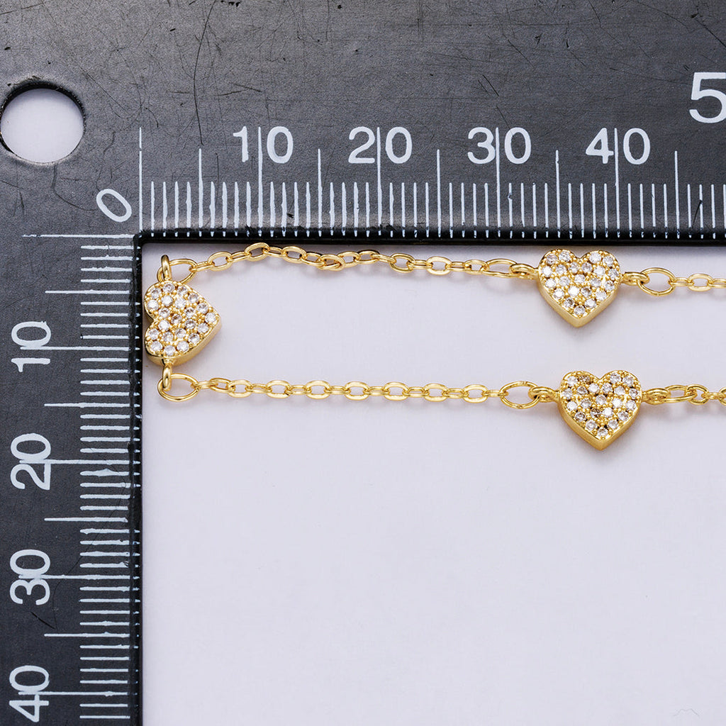 24K Gold plated Heart Charm CABLE Roll Chain Sold by Yard For Jewelry Making, Necklace Bracelet Anklet Supply Component | ROLL-420 Clearance Pricing