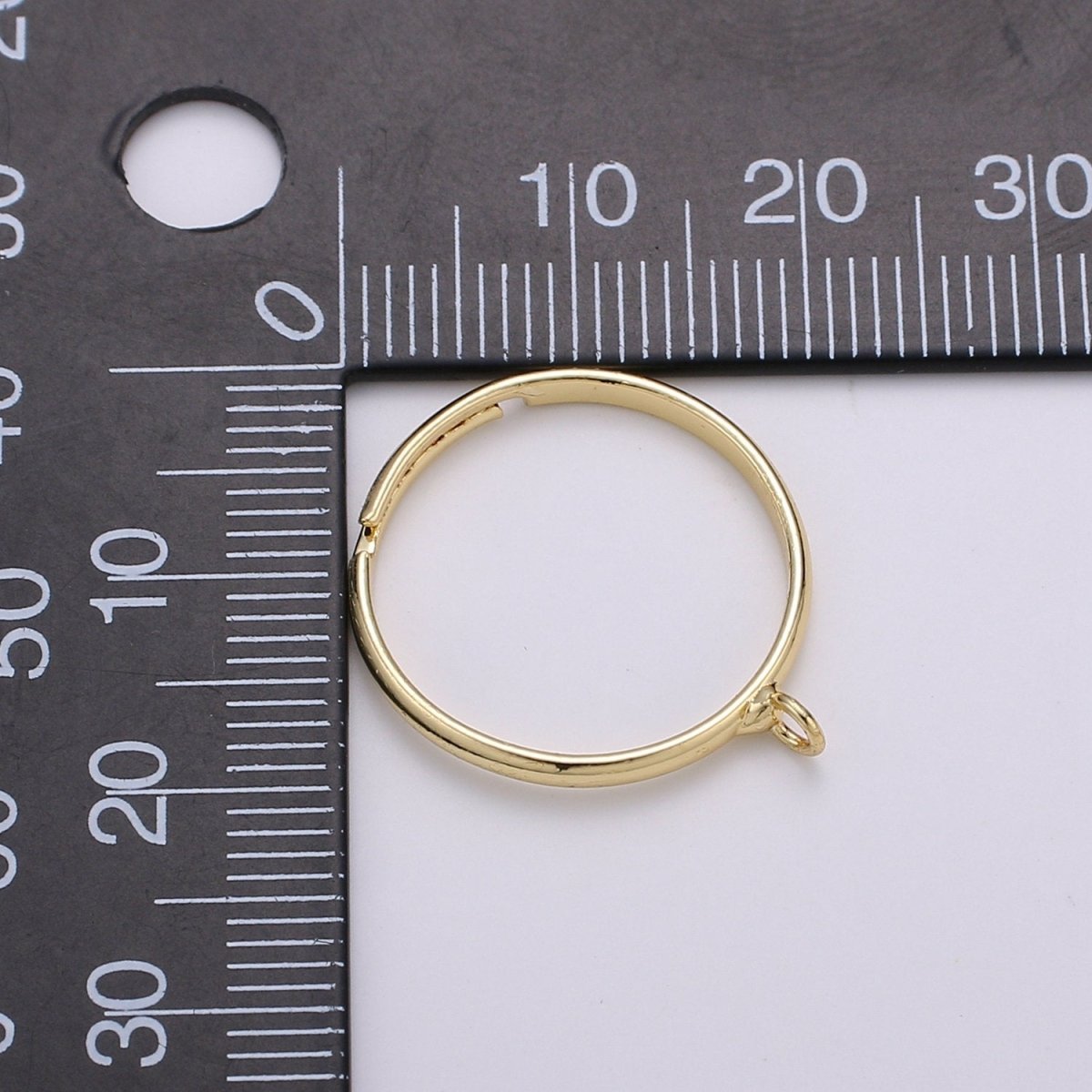 Adjustable Ring with open ring for Charm Gold Finish Rings Silver Ring Wholesale Jewelry Making Affordable Bulk Gold Plated Ring Supply K-815 K-816 - DLUXCA