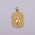 Anatomical Human Heart Pendant Charm Gold Silver Military Tag Jewelry Pendant / N-1439, N-1440