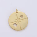 Arrow Coin Gold plated Charm - D-547 - DLUXCA