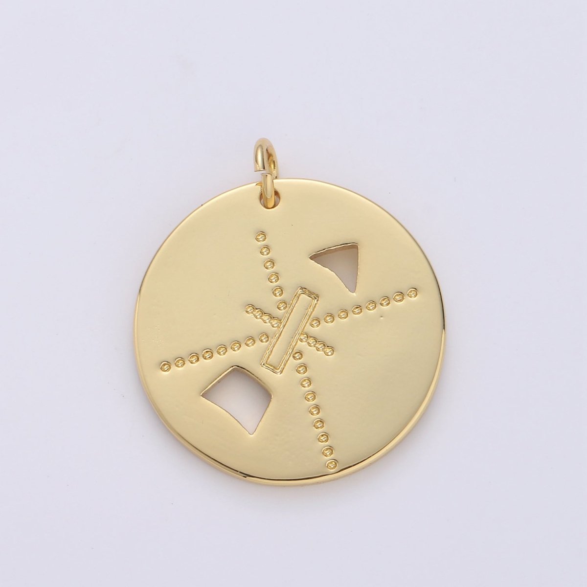 Arrow Coin Gold plated Charm - D-547 - DLUXCA