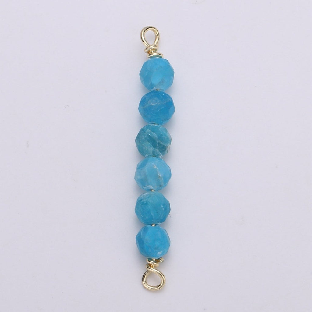beads Connector for Necklace Bracelet Earring jewelry supplies Component in 14k Gold plated wire Finding Natural Stone Beads F-530 - F-542