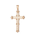 Big Cross Charm, 18K Gold plated Pendant Dainty Cross Necklace Charm for Jewelry Making H-889 - DLUXCA