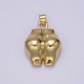 Big Gold plated Bootylicous Booty Pendant // Butt Ass Charm // La Femme Necklace Charm Jewelry J-353 - DLUXCA
