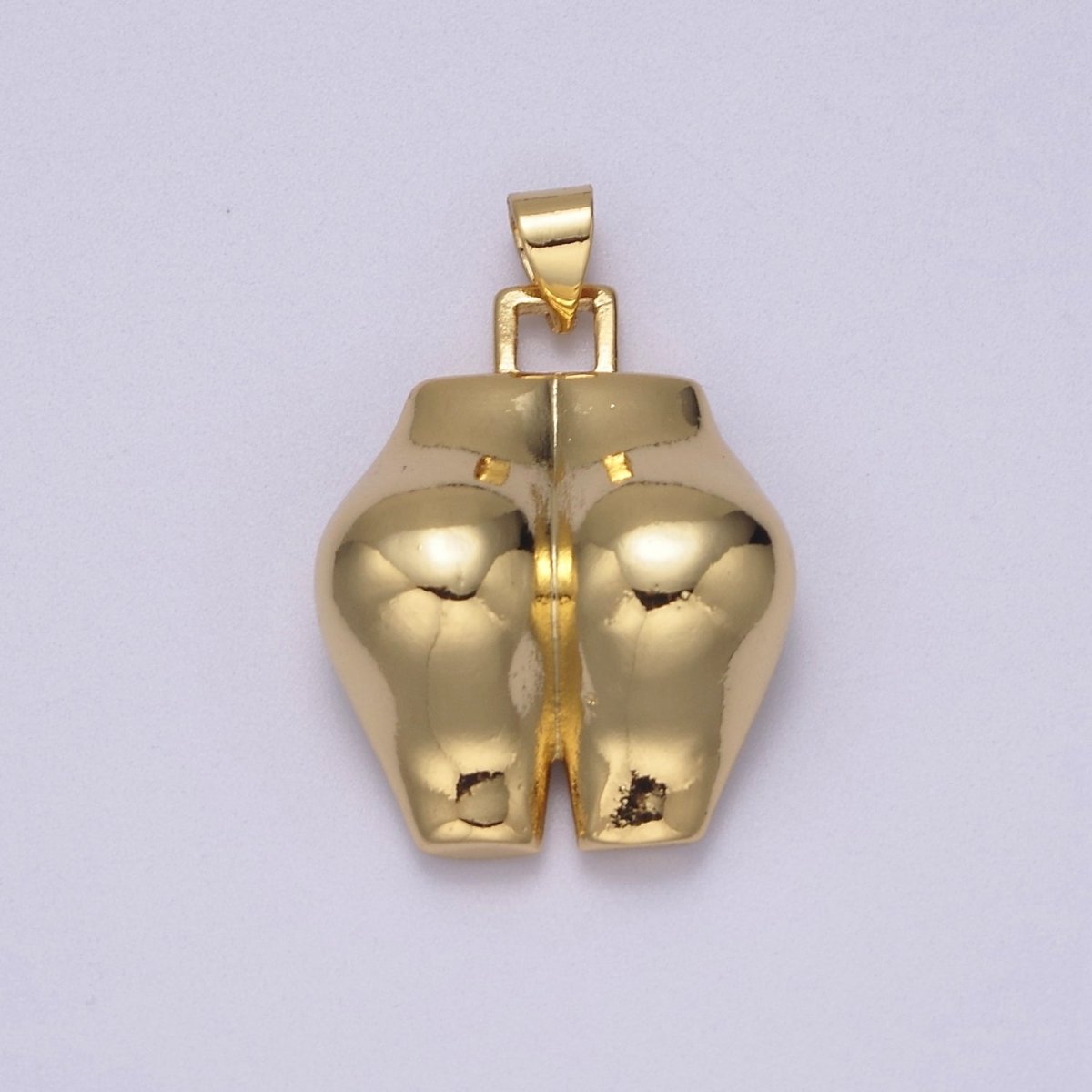 Big Gold plated Bootylicous Booty Pendant // Butt Ass Charm // La Femme Necklace Charm Jewelry J-353 - DLUXCA