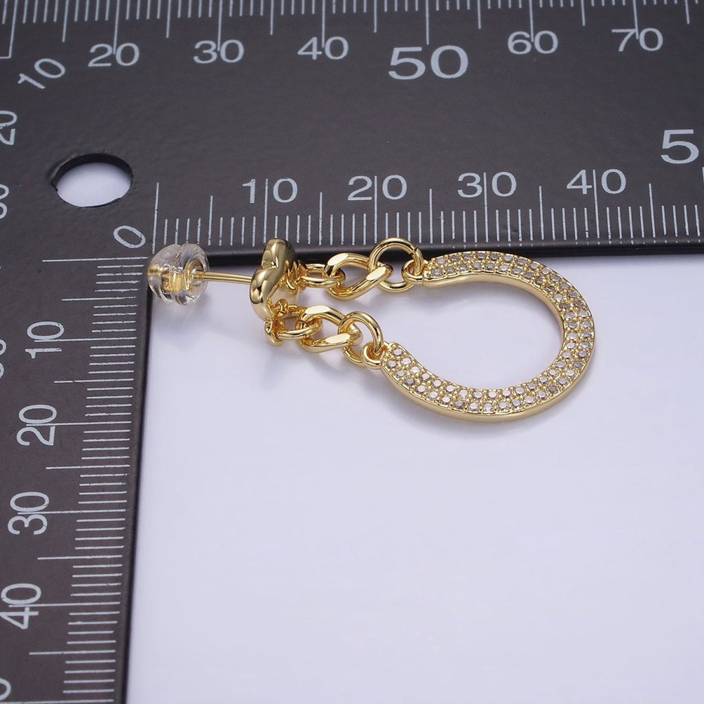 Big Horseshoe Stud Earring in 14k Gold plated Equestrian Jewelry | AE483 - DLUXCA