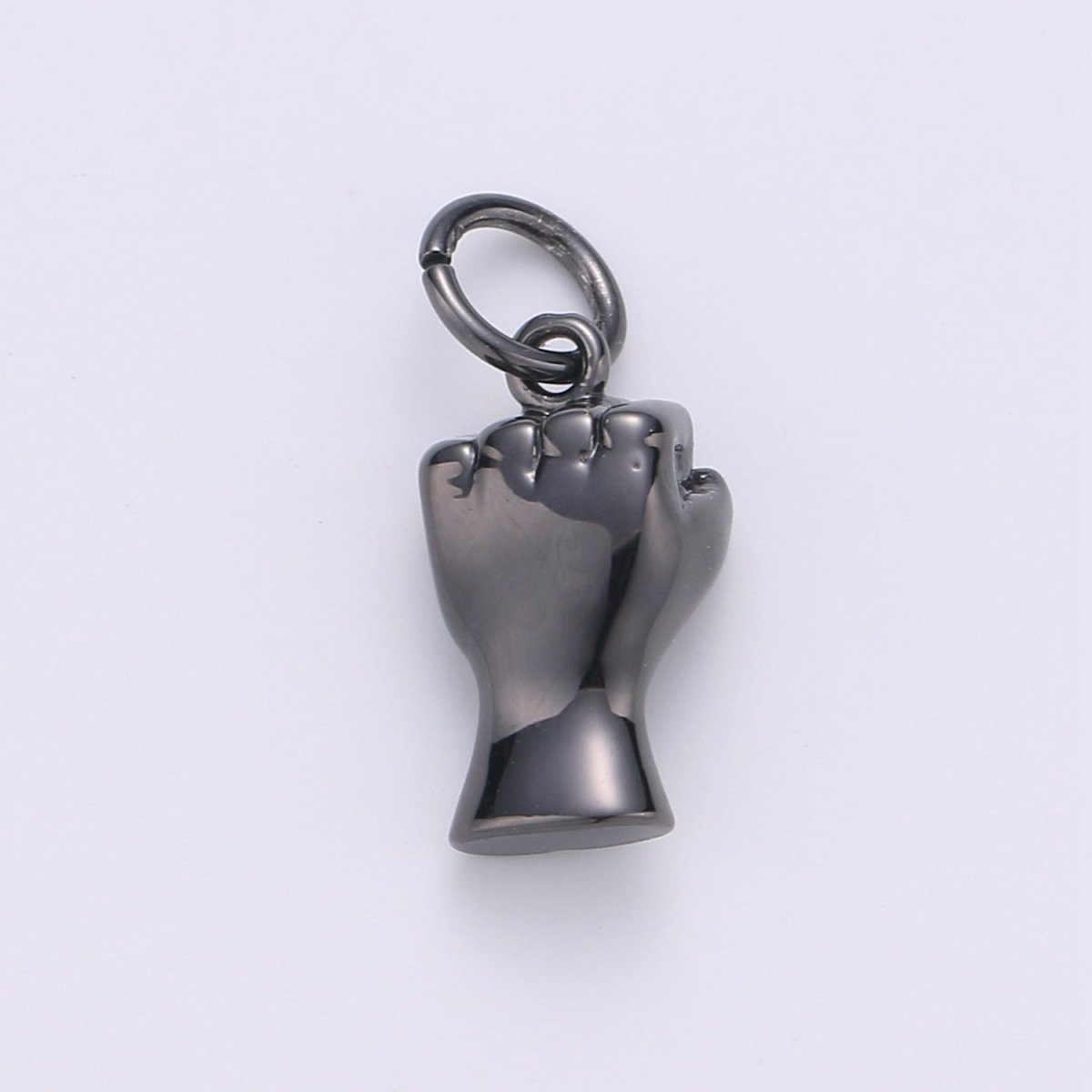 Black Hand Sign Fist Punch Charm BLM Black Lives Matter Gold plated Pendant Jewelry D-484 - DLUXCA