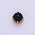 Black Round Ball Bead For Bracelet Necklace Spacer B-227 - DLUXCA