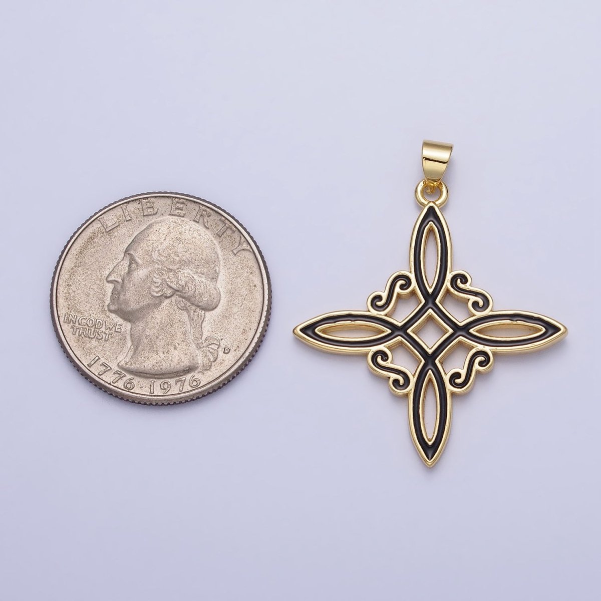 Black White Enamel Celtic Woven Necklace Pendant Gold Celtic Eternity Knot Cross Pendant AA149 AA150