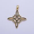 Black White Enamel Celtic Woven Necklace Pendant Gold Celtic Eternity Knot Cross Pendant AA149 AA150