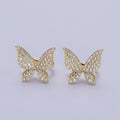 Butterfly Ear Cuff Earrings, Cute Butterfly Earrings With Micro Pave Cubic Zirconia Gold Animal Earrings, Minimalist Jewelry Y-069 - DLUXCA