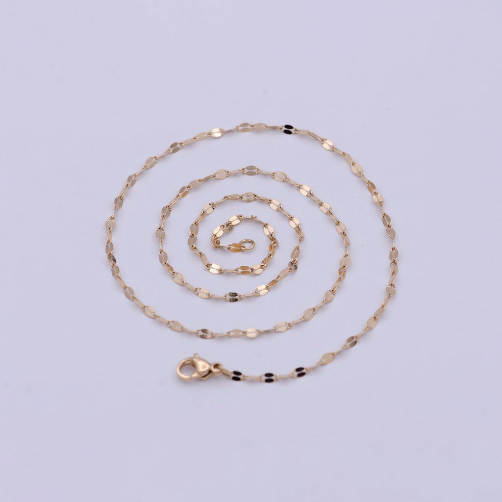 Cable Chain 18k Gold Plated Chain Necklace, Stacked Layer Gold Chain Necklace for Woman | WA-766 Clearance Pricing