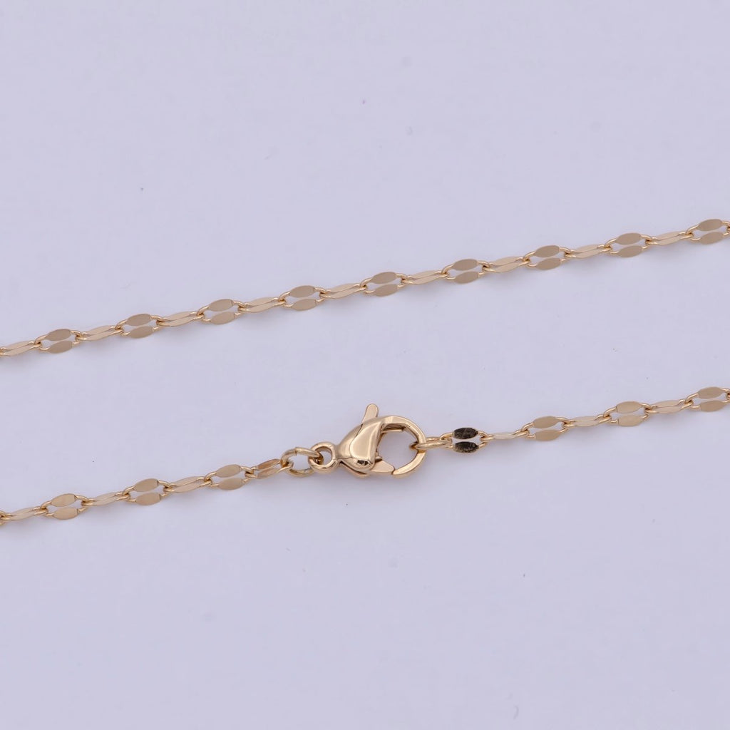 Cable Chain 18k Gold Plated Chain Necklace, Stacked Layer Gold Chain Necklace for Woman | WA-766 Clearance Pricing