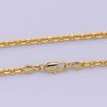 Cable Chain necklace, 24k gold plated chain Dainty gold plated chain, minimalist necklace 17.7 inch chain | WA-809 Clearance Pricing - DLUXCA