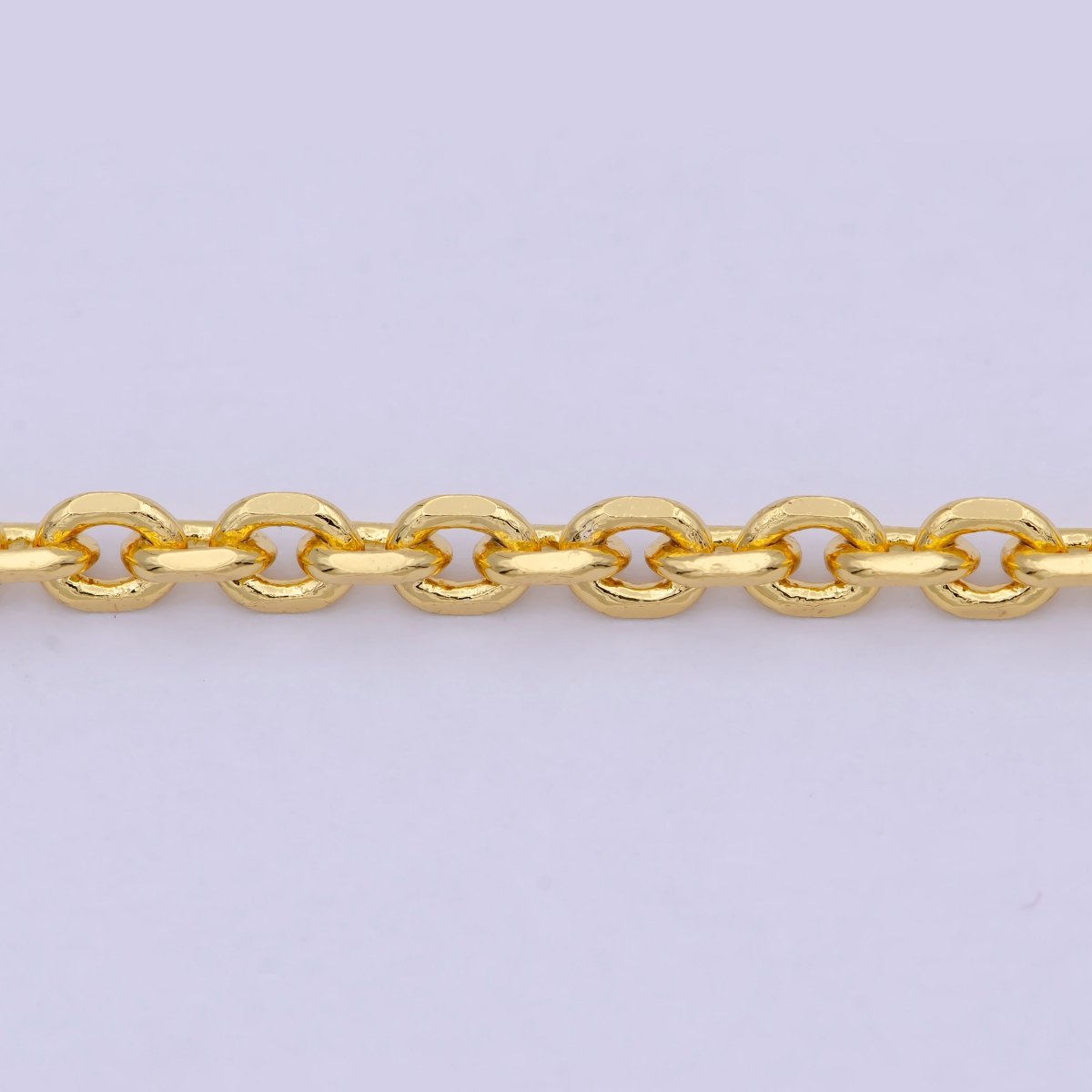 Cable Chain necklace, 24k gold plated chain Dainty gold plated chain, minimalist necklace 17.7 inch chain | WA-809 Clearance Pricing - DLUXCA