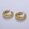 Celestial Stars Dome Hoop Latch Earrings in Gold & Silver |  AD-098 AD-099