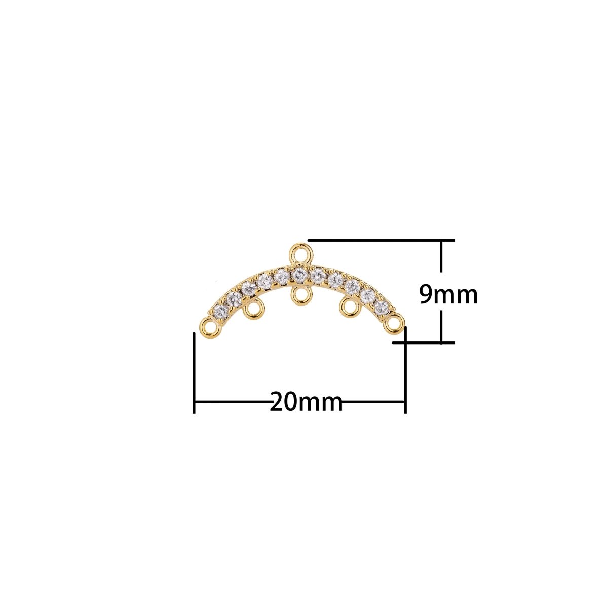 Chandelier Earring Components Chandelier Earring Findings in Gold plated with 5 Dangle Holes for Charms Tassel Hypoallergenic L-569 Z-398 - DLUXCA