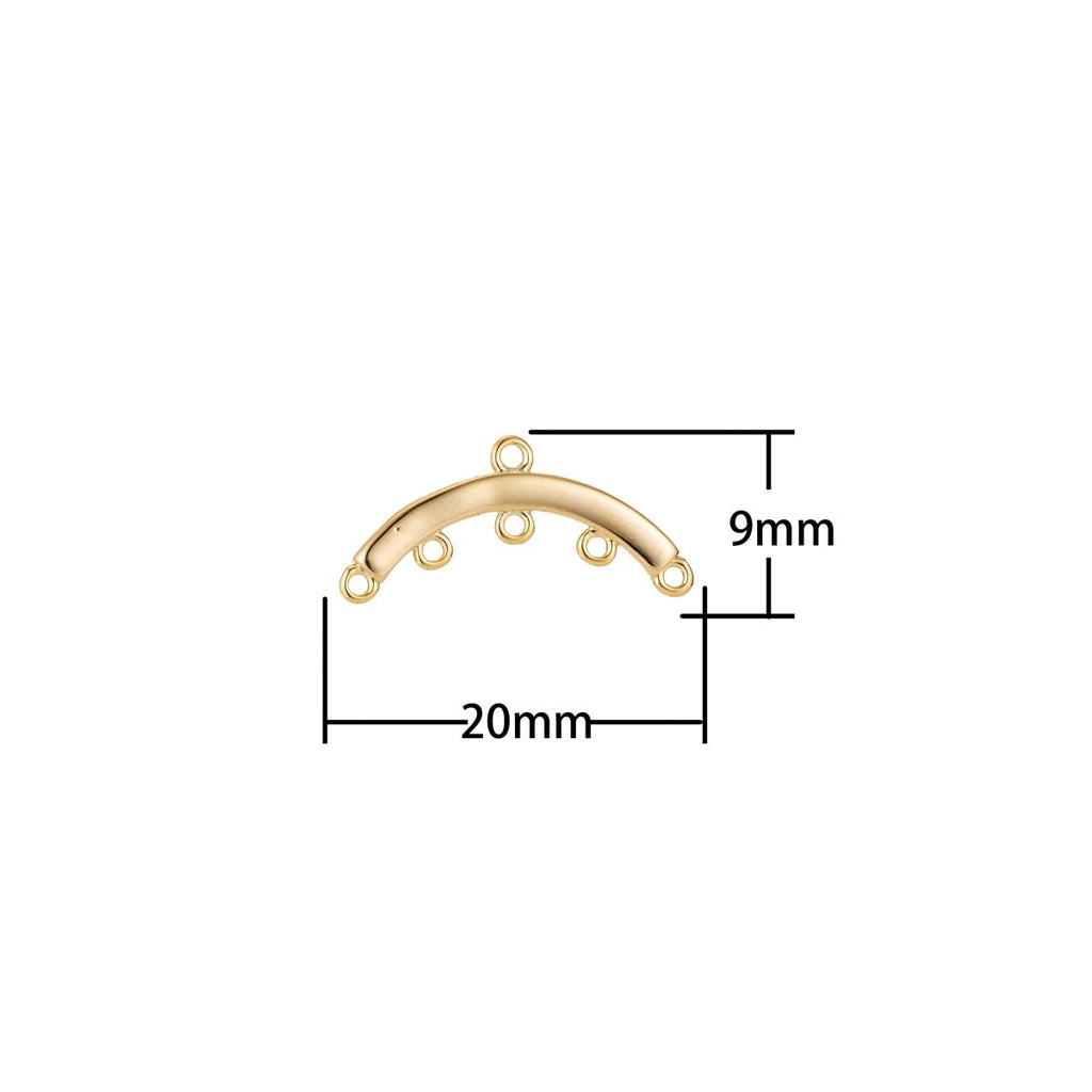 Chandelier Earring Components Chandelier Earring Findings in Gold plated with 5 Dangle Holes for Charms Tassel Hypoallergenic L-569 Z-398 - DLUXCA