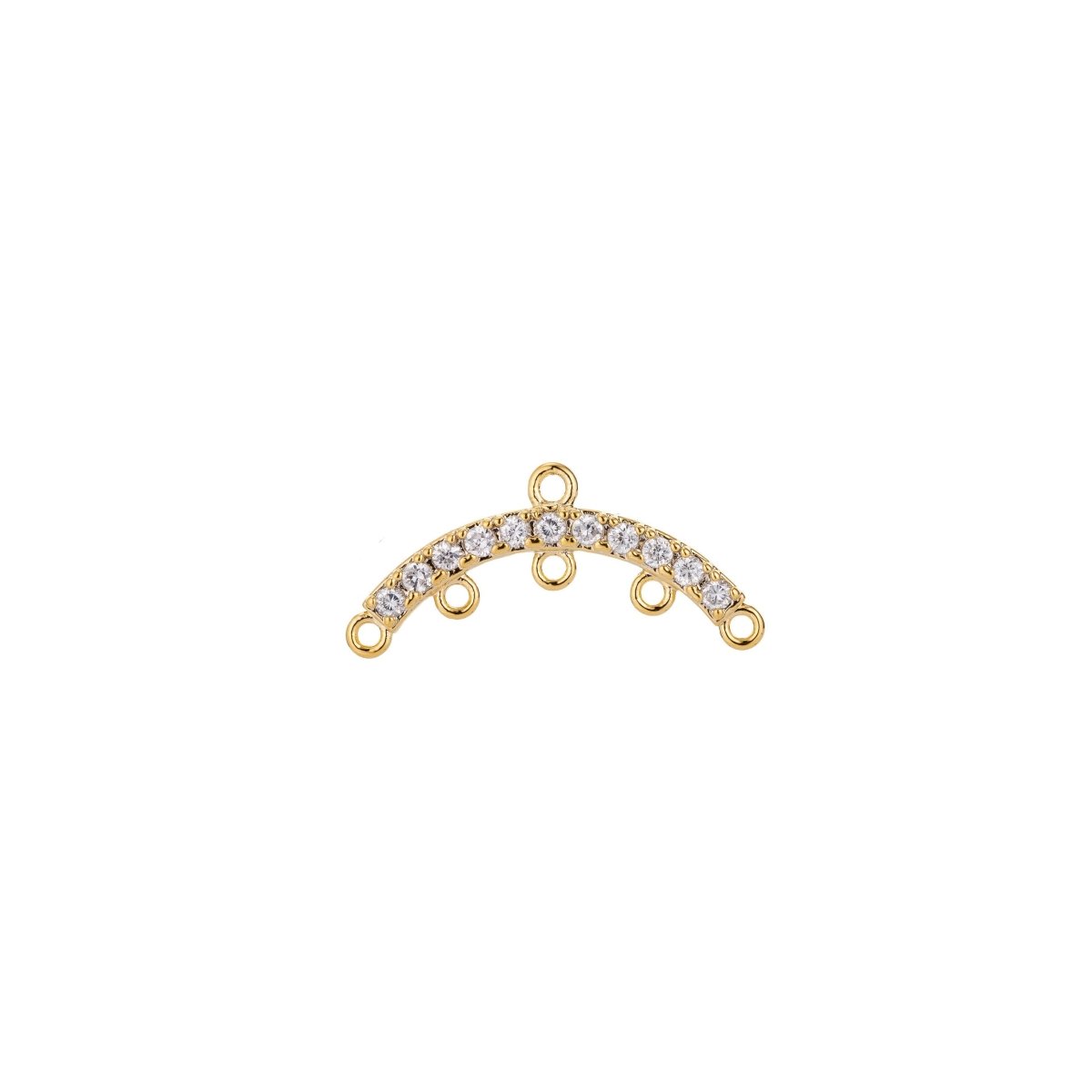 Chandelier Earring Components Chandelier Earring Findings in Gold plated with 5 Dangle Holes for Charms Tassel Hypoallergenic L-569 Z-398 - DLUXCA