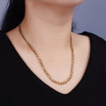 Chunky Stainless Steel 5mm Figaro 20 Inch, 22 Inch, 24 Inch Layering Chain Necklace | WA-2312 - WA-2314 Clearance Pricing