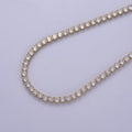 Classic Cubic Zirconia Tennis Necklace , Diamond Necklace , 14K Gold plated Tennis Adjustable Necklace, Gift for her | WA-602 Clearance Pricing - DLUXCA