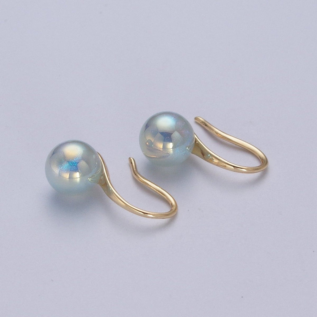 Classic Pearl Drop French Hook Earrings P-392 P-393 P-394 P-396 - DLUXCA