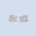 Clear CZ Heart Marquise Stud Earrings in Gold & Silver | AE1019 AE1025 