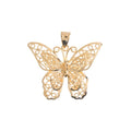 Clearance! Gold 3D Monarch Butterfly Crystal Pendant for DIY Necklace H-772 - DLUXCA