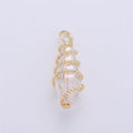 Clearance! Gold Hand Wired Cubic Zirconia Crystal for DIY Necklace E-497 - DLUXCA