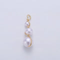 Clearance! Gold Hand Wired Faux Pearl Pendant for DIY Necklace E-492 - DLUXCA