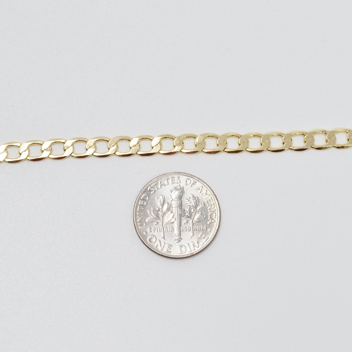 Clearance Pricing BLOWOUT 16K Gold plated 4.4X6.7mm Cuban CURB Chain by Yard, Roll Chain for Jewelry Making, Thickness 0.6mm, Curb For Necklace Bracelet Anklet Component Supply | ROLL-432 - DLUXCA