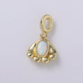 Cloud 24K Gold Opal CZ Pendant Charm Celestial Pendant Charm for Bracelet Necklace White, Blue Pendant Jewelry H-555 H-563