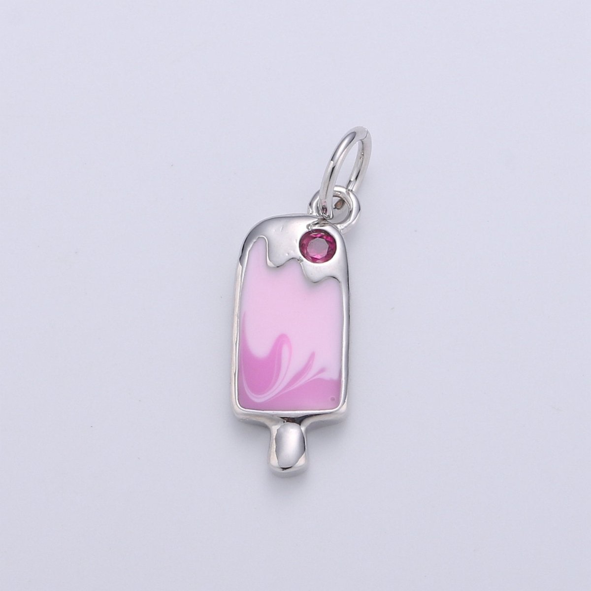 Colorful Ice Cream Charms Enamel Gold Plated for Bracelet Necklace Earring Component Summer Jewelry D-258 D-259