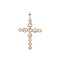 Cross Gold plated Pendant Necklace - Unique Cross Gold Pendant Cubic Zircon Crystal - CZ Cross pendant for women Religious Pendant Charm I-012 - DLUXCA