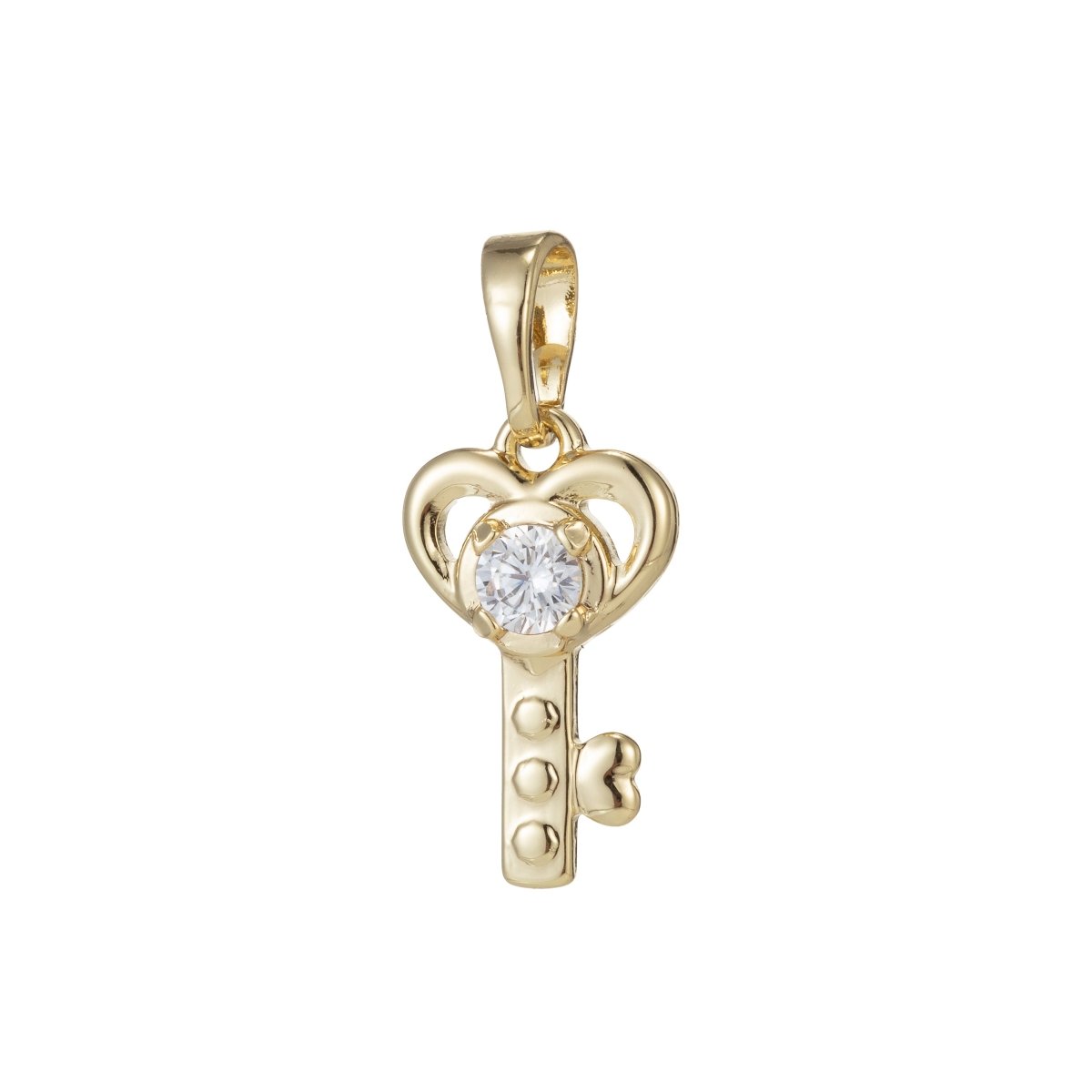 Cute 14K Gold plated Love Key Pendants I-549 - DLUXCA
