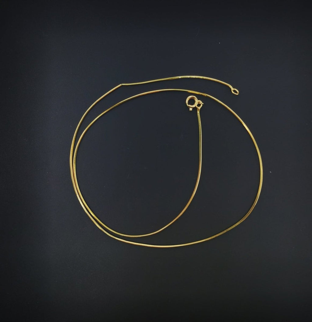 Dainty 0.9mm Omega Snake Minimalist 23.5 Inch Layering Chain Necklace | WA-205 Clearance Pricing - DLUXCA