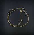 Dainty 0.9mm Omega Snake Minimalist 23.5 Inch Layering Chain Necklace | WA-205 Clearance Pricing - DLUXCA
