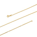 Dainty 1.2mm Curb Chain Necklace, 24K Gold plated 17.5 Inches Curb Chain Necklace w/ Spring Ring | CN-196 Clearance Pricing - DLUXCA