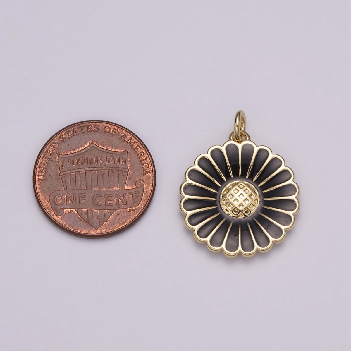 Dainty 14k Gold plated Enamel Sunflower Necklace for Women Flower Charm Necklace Bracelet Earring Component M-924 - M-928