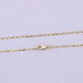 Dainty 14K Gold plated Flat Curb Chain Necklace 1.8mm Finished Chain 19.5 inch | WA-622 Clearance Pricing - DLUXCA