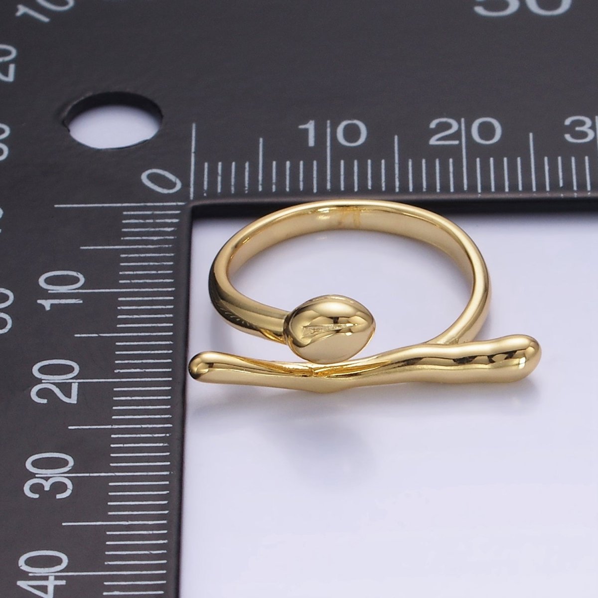 Dainty 14K Gold plated Hugger Stick Ring in gold and silver  | O1278 O1279