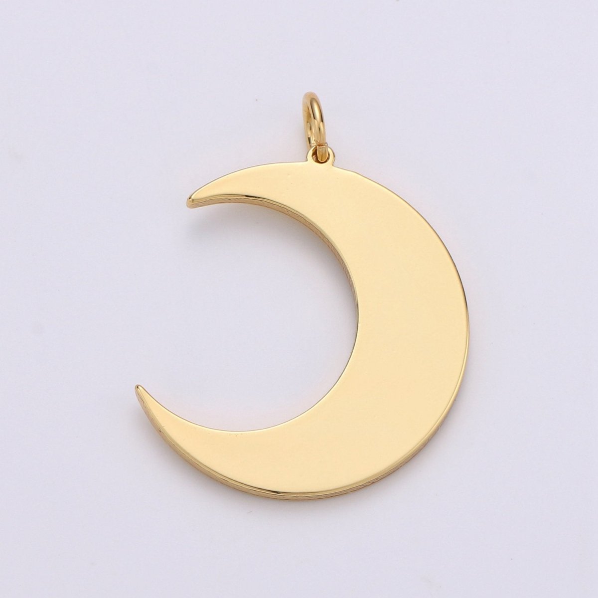 Dainty 14k Gold plated Moon charm - Gold Moon pendant - Crescent Moon pendant for Necklace Bracelet Earring Charm Supply Celestial Jewelry D-479 - DLUXCA