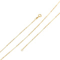 Dainty 1.5mm Twisted Omega Snake 18.5 Inch Layering Chain Necklace | WA-219 Clearance Pricing - DLUXCA