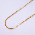 Dainty 16K Gold plated Ladder Hook Horse Shoe Chain 2.1mm Unfinished chain by Yard Unique Horseshoe Link Chain | ROLL-1265 ROLL-1266 Clearance Pricing