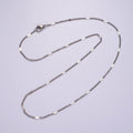 Dainty 18 inch Stainless Steel Curb chain Necklace 1.8mm width Unique Satellite Link Chain | WA-2391 - DLUXCA
