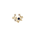 Dainty 18k Gold plated Connector Micro Pave Moon Bracelet Connector Earring Crescent Moon Charm Connector Necklace Connector F-776 - DLUXCA